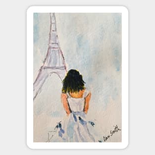 Girl in Paris Sticker